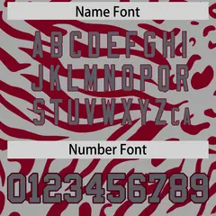 Gray White-Crimson Zebra Stripes Football Jersey 4