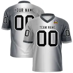 Gray White-Dark Gray Gradient Football Jersey 1