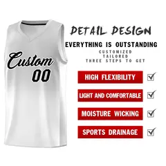 Gray White Gradient Sports Uniform Basketball Jersey 2