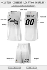 Gray White Gradient Sports Uniform Basketball Jersey 5