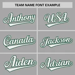 Gray White-Kelly Green Raglan Sleeves Baseball Jersey 3