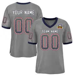 Gray White-Navy Drift Fashion Mesh Authentic Football Jersey 1
