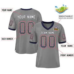 Gray White-Navy Drift Fashion Mesh Authentic Football Jersey 2