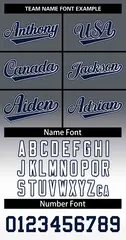 Gray White Navy-White Gradient Two-Button Softball Jersey 3