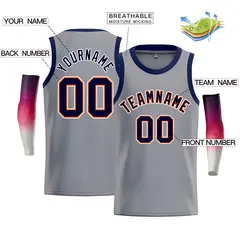 Gray White-Orange Classic Bull Men Casual Basketball Jersey 2