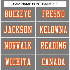 Gray White-Orange Classic Style Authentic Football Jersey 3