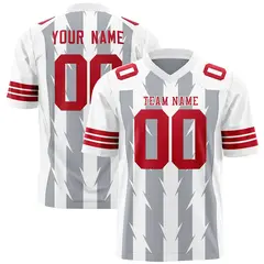 Gray White Razr Stripe Graffiti Pattern Flag Football Jersey 1