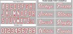 Gray White-Red Stripe Authentic Fashion Baseball Jersey 3