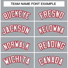 Gray White-Red Varsity Full-Snap Letterman Jacket 3