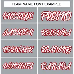 Gray White-Red Varsity Full-Snap Letterman Jacket 3