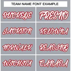 Gray White-Red Varsity Full-Snap Letterman Jacket 5