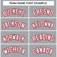 Gray White-Red Varsity Full-Snap Letterman Jacket 5