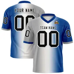 Gray White-Royal Gradient Fashion Authentic Football Jersey 1