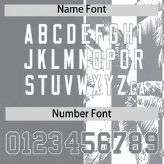 Gray White Split Coconut Tree Design Baseball Jersey 4