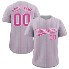 Gray White Tricolor Stripe Fashion Baseball Jersey 1