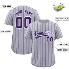 Gray White Tricolor Stripe Fashion Baseball Jersey 2