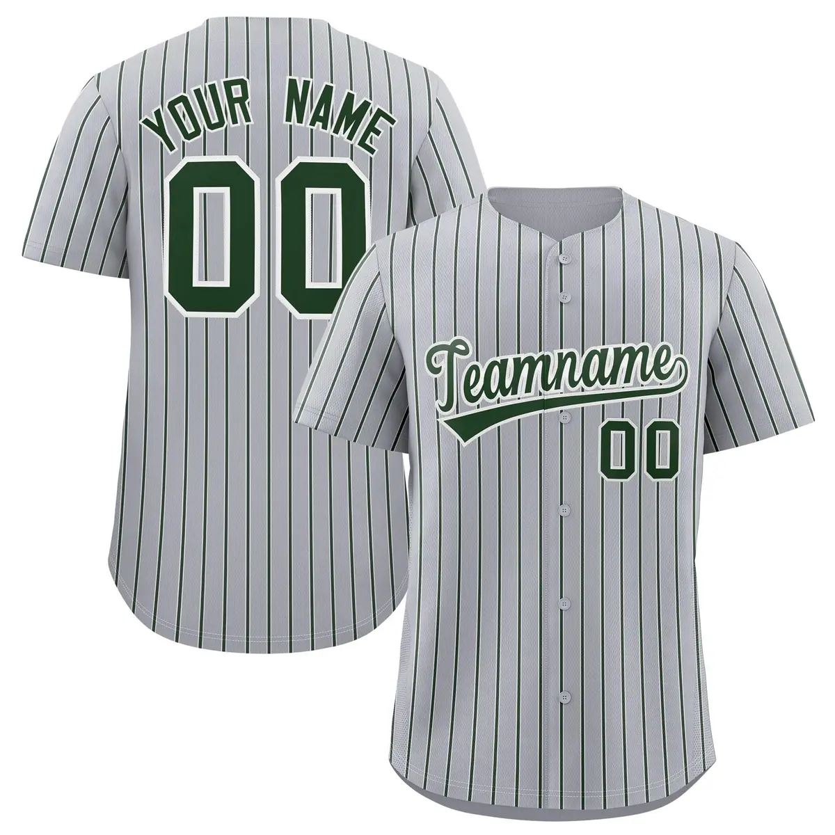 Gray White Tricolor Stripe Fashion Baseball Jersey
