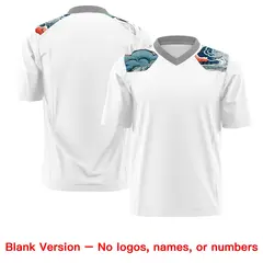 Gray White Ukiyo-e Auspicious Clouds Graffiti Football Jersey 7