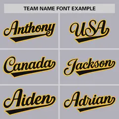 Gray Yellow Thorns Ribbed Classic Authentic Baseball Jersey 3