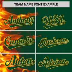 Green 3D Flame Authentic Baseball Jersey 3