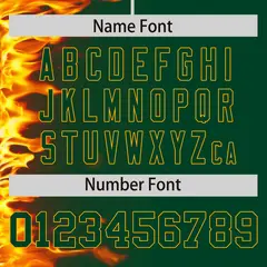 Green 3D Flame Authentic Baseball Jersey 4
