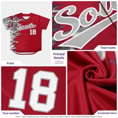 Green 3D Flame Authentic Baseball Jersey 5