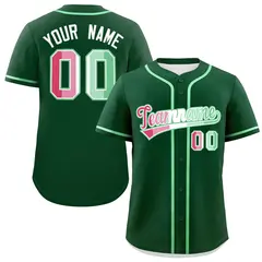 Green Abrosexual Pride Month Baseball Jersey