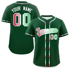 Green Abrosexual Pride Month Baseball Jersey 1
