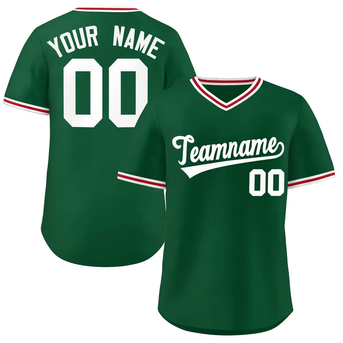 Green Authentic Classic Pullover Baseball Jersey