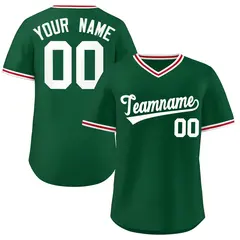 Green Authentic Classic Pullover Baseball Jersey