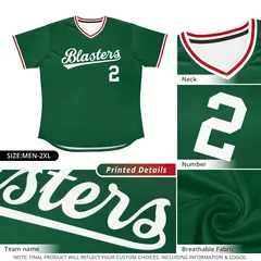 Green Authentic Classic Pullover Baseball Jersey 4