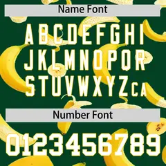 Green Banana Graffiti Pattern Fashion Baseball Jersey 3
