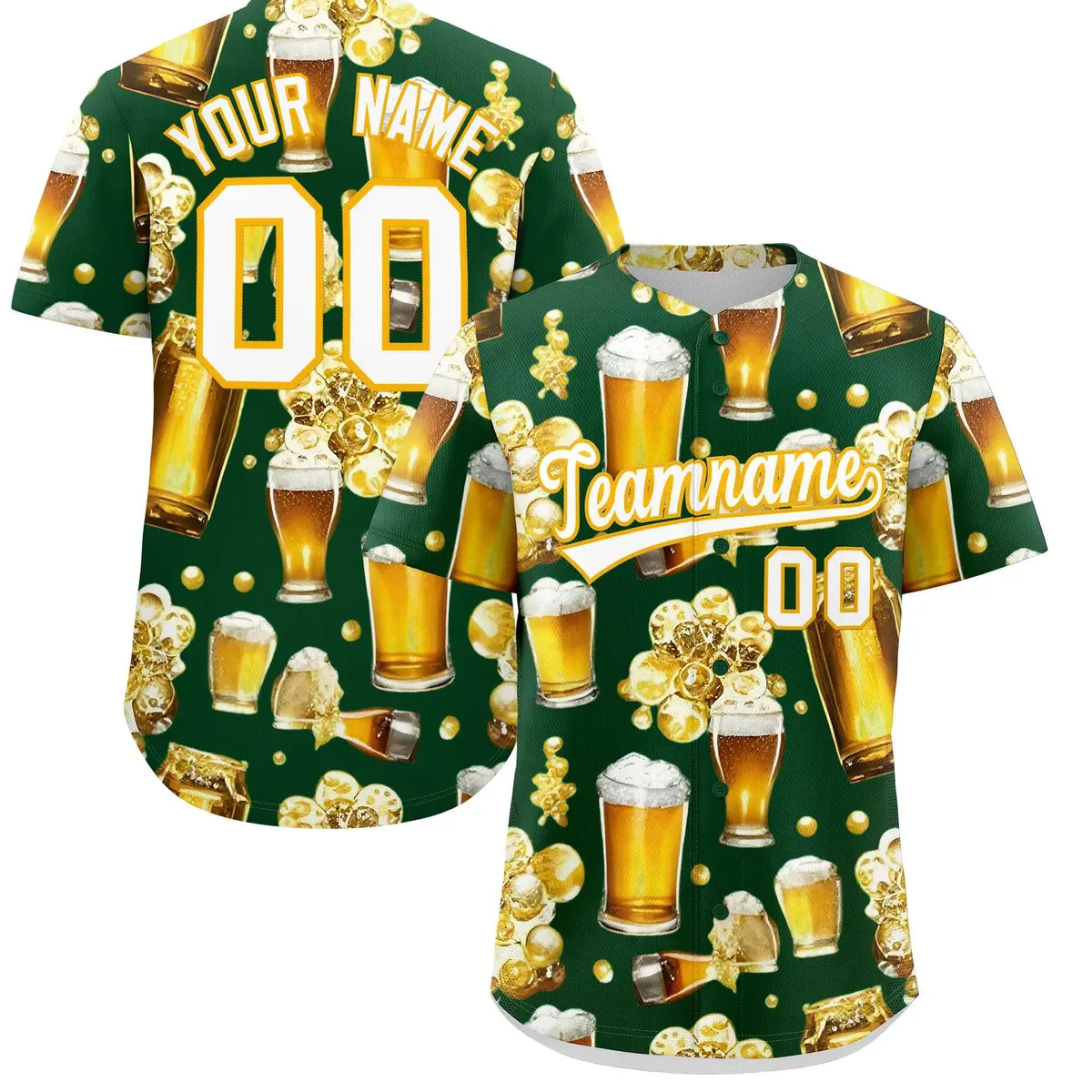 Green Beer Day Parties Baseball Jersey