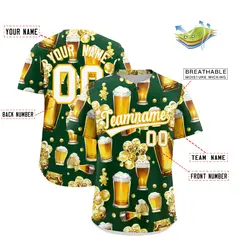 Green Beer Day Parties Baseball Jersey 2