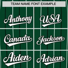 Green Black and White Bi-Color Stripes Baseball Jersey 3
