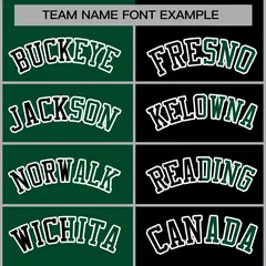 Green Black-Black Two Tone Split Varsity Letterman Jacket 5