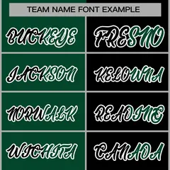 Green Black-Black Two Tone Split Varsity Letterman Jacket 5