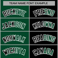Green Black-Black Two Tone Split Varsity Letterman Jacket 5