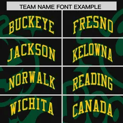 Green Black Gold Halloween Bats Pumpkins Ghost Letterman Jacket 3