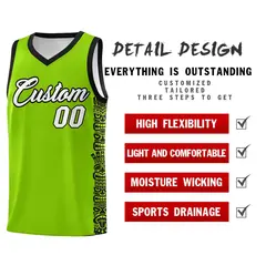 Green Black Indians Pattern Basketball Uniform Jersey 2