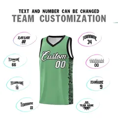 Green Black Indians Pattern Basketball Uniform Jersey 4