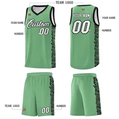 Green Black Indians Pattern Basketball Uniform Jersey 5
