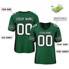 Green Black Insert Color Design Mesh Football Jersey 2