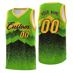Green Black Mountain Fade Gradient Fashion Basketball Jersey 1