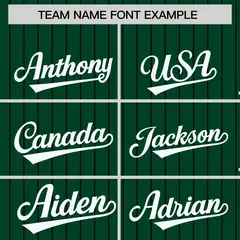 Green Black Pinstripe Raglan Full-Snap Letterman Baseball Jacket 3