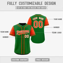 Green Black Reversible Raglan Sleeves Baseball Jersey 3