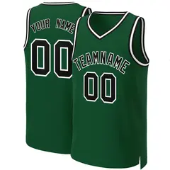 Green Black-White Classic Basketball Jersey