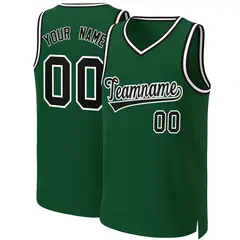 Green Black-White Classic Basketball Jersey