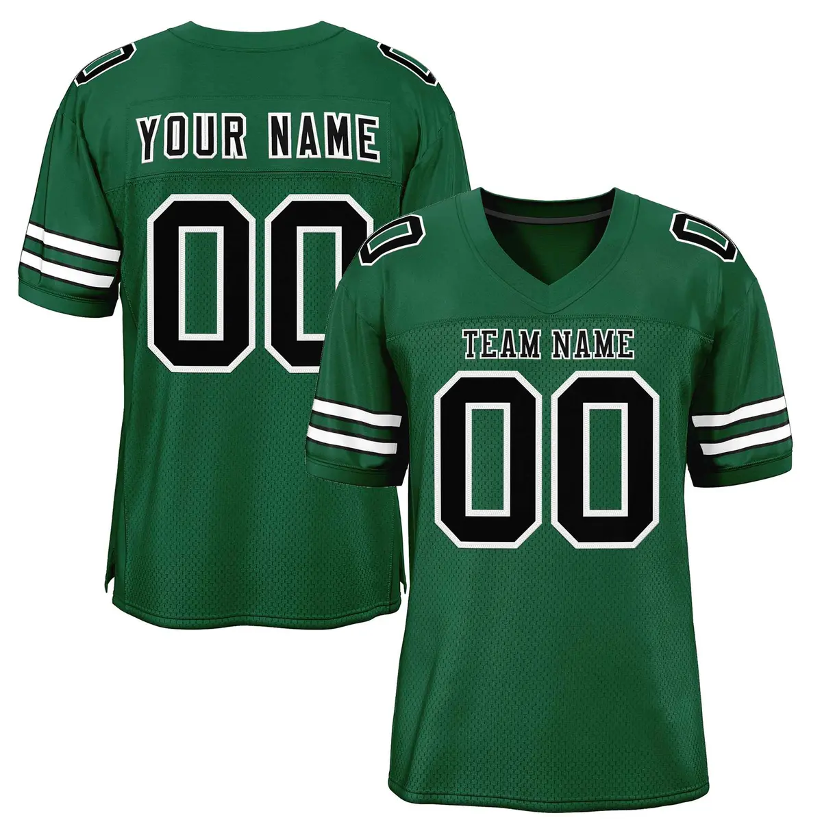 Green Black-White Classic Style Football Jersey