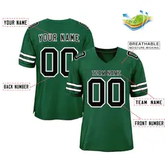 Green Black-White Classic Style Football Jersey 2